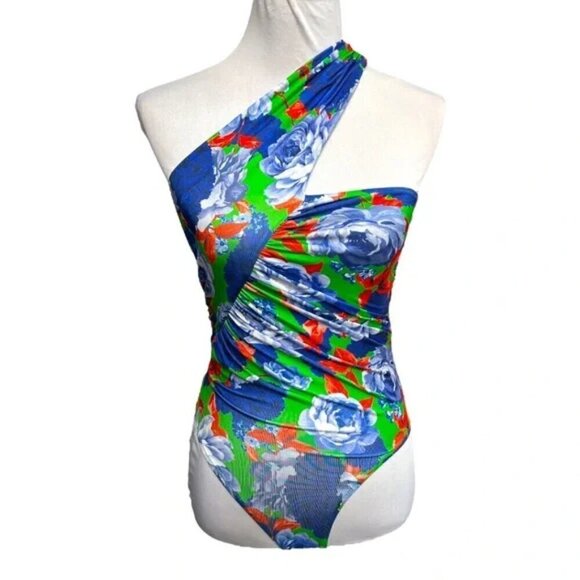 ZARA FLORAL ASYMMETRIC BODYSUIT - Picture 5 of 7